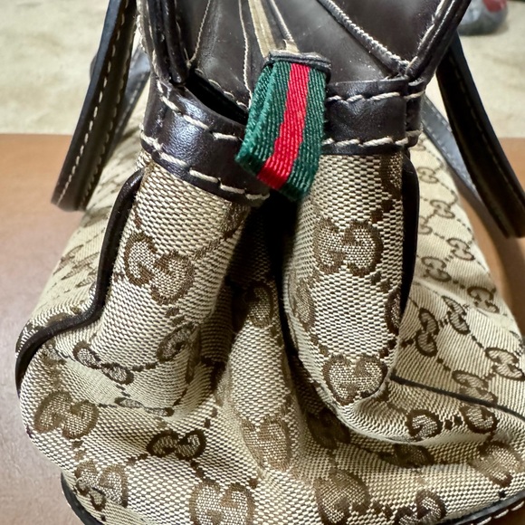 Gucci GG Canvas Web Sherry Line Tote Bag - Picture 7 of 10